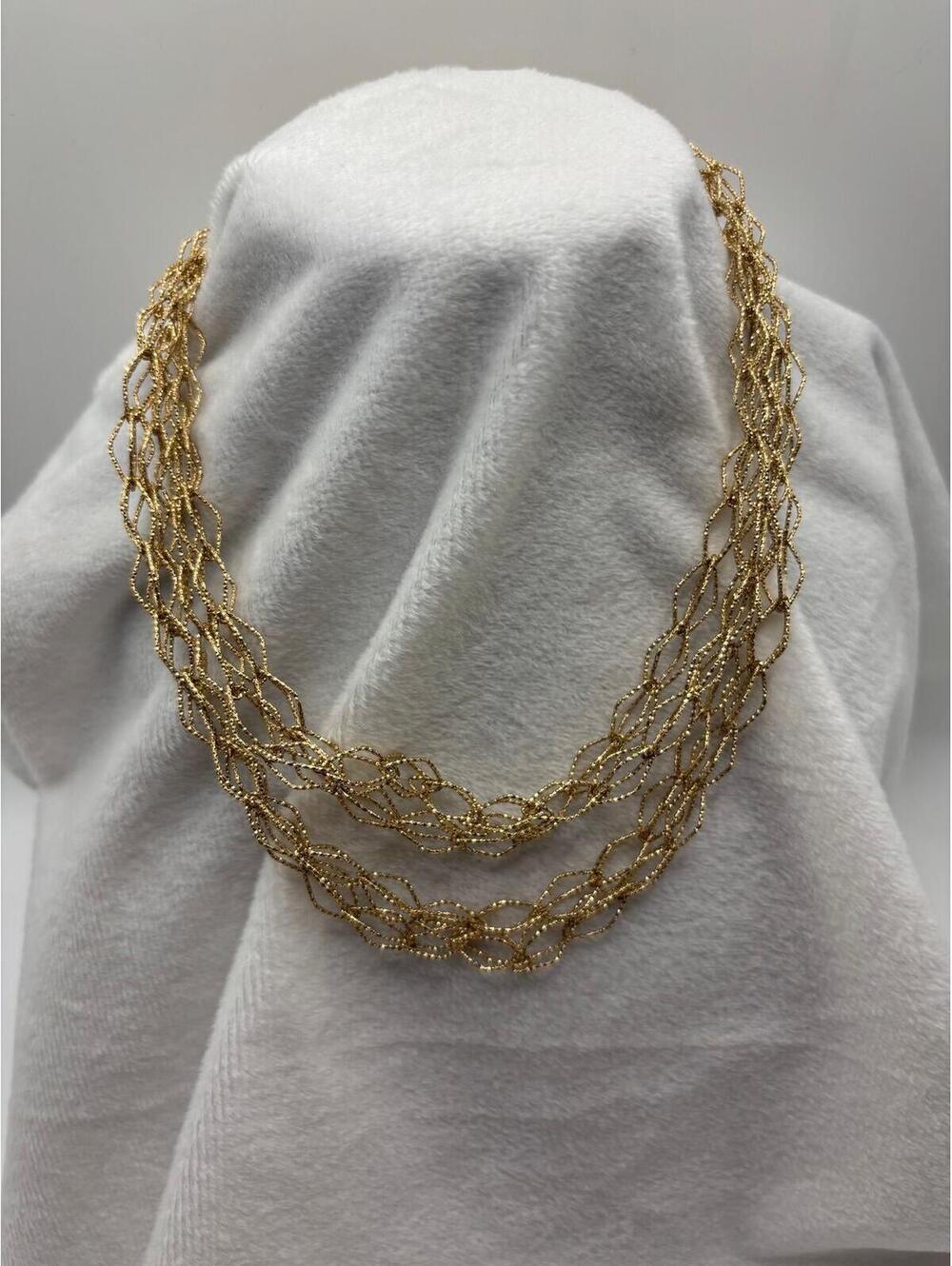 Natasha Couture Double Strain Diamond Cut Necklace
